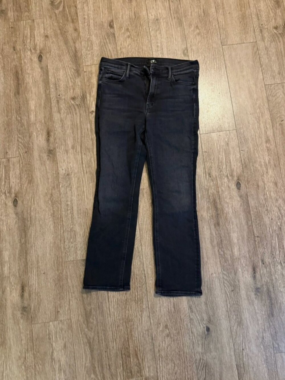 Mother Jeans The Mid Rise Dazzler Ankle Women's Size 30x27 Black Stretch
